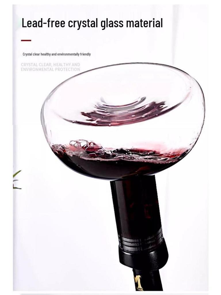 Caraffa Grande in Cristallo con Tappo e Aeratore Rapido per Vino.