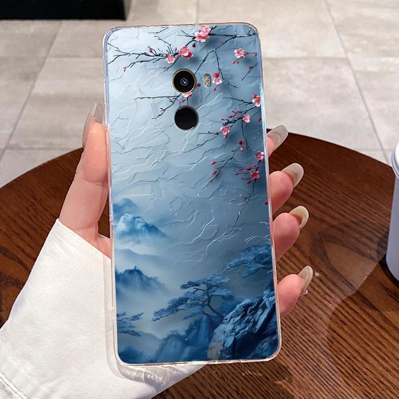 Fundas For Xiaomi Mi Mix 2 Casing Protective Capa Coque Clear Silicone Soft TPU Back Cover Cute Rabbit Cat Dinasaur Phone Case