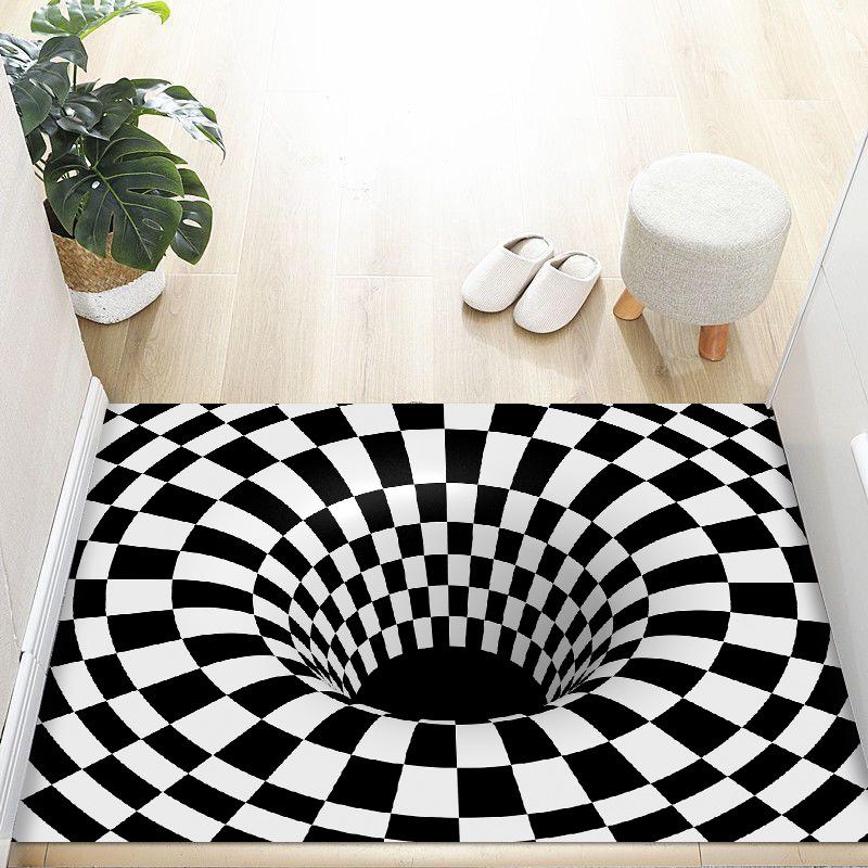 3D Dizziness Crystal Velvet Floor Mat  Durable and Easy to Clean Anti-Slip Mat for Home Decoration  Entry Door Mat