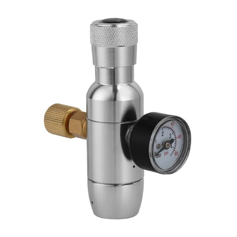CO2 Regulator 0-60PSI Pressure Reducing Valves Gas Regulator for Efficient Home Brewing and Sodas Water Production