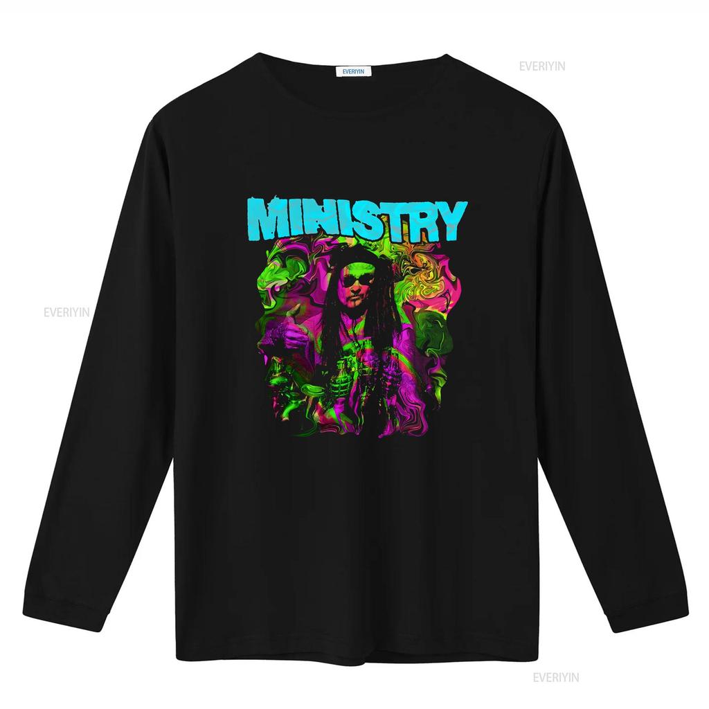 MINISTRY UNISEX T SHIRT TRIPPY AL BACK PRINT 2017 TOUR NEW Small Size Vintage Washed Streetwear Soft Unisex Breathable
