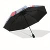 Stitch,Space Adventure Automatic Opening and Closing Umbrella   8 Ribs Windproof Portable Folding Umbrella with Plastic Handle, Suitable for