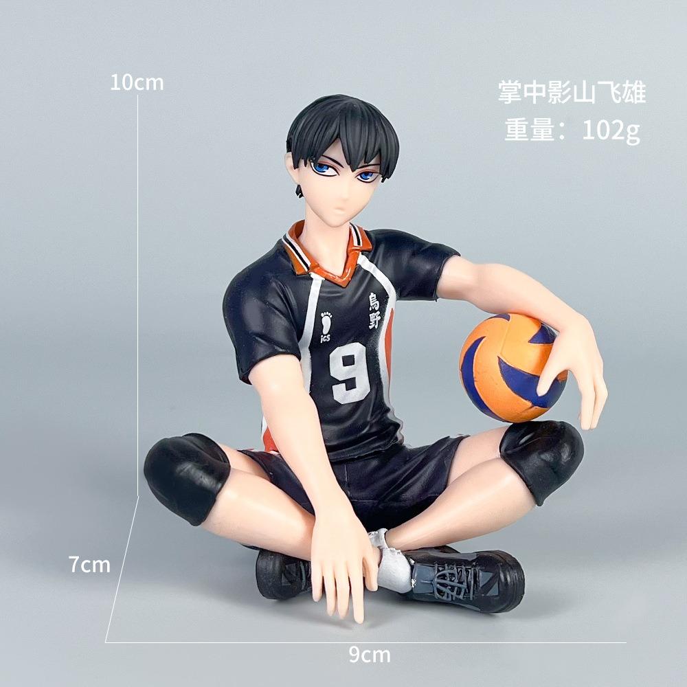 Anime Haikyuu Volleyball Character Statue Hinata Kageyama Mini Collectible Model PC Case Ornament Gift