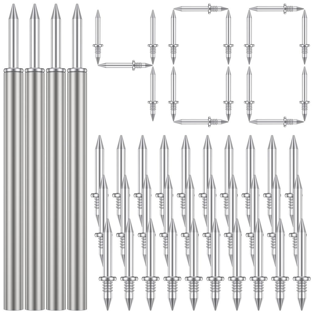 100/200/400 pieces double-headed seamless nails baseboard seamless nails metal anti-rust traceless wood fasteners