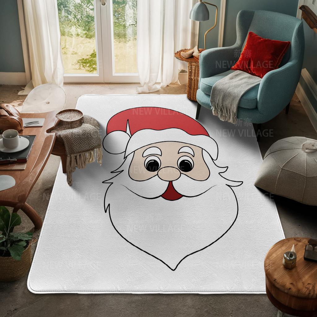 House Entrance Carpet Home Door Mat Living Room Bath Foot Bathroom Non-slip Water Absorption Rugs Bath Merry Christmas Winter