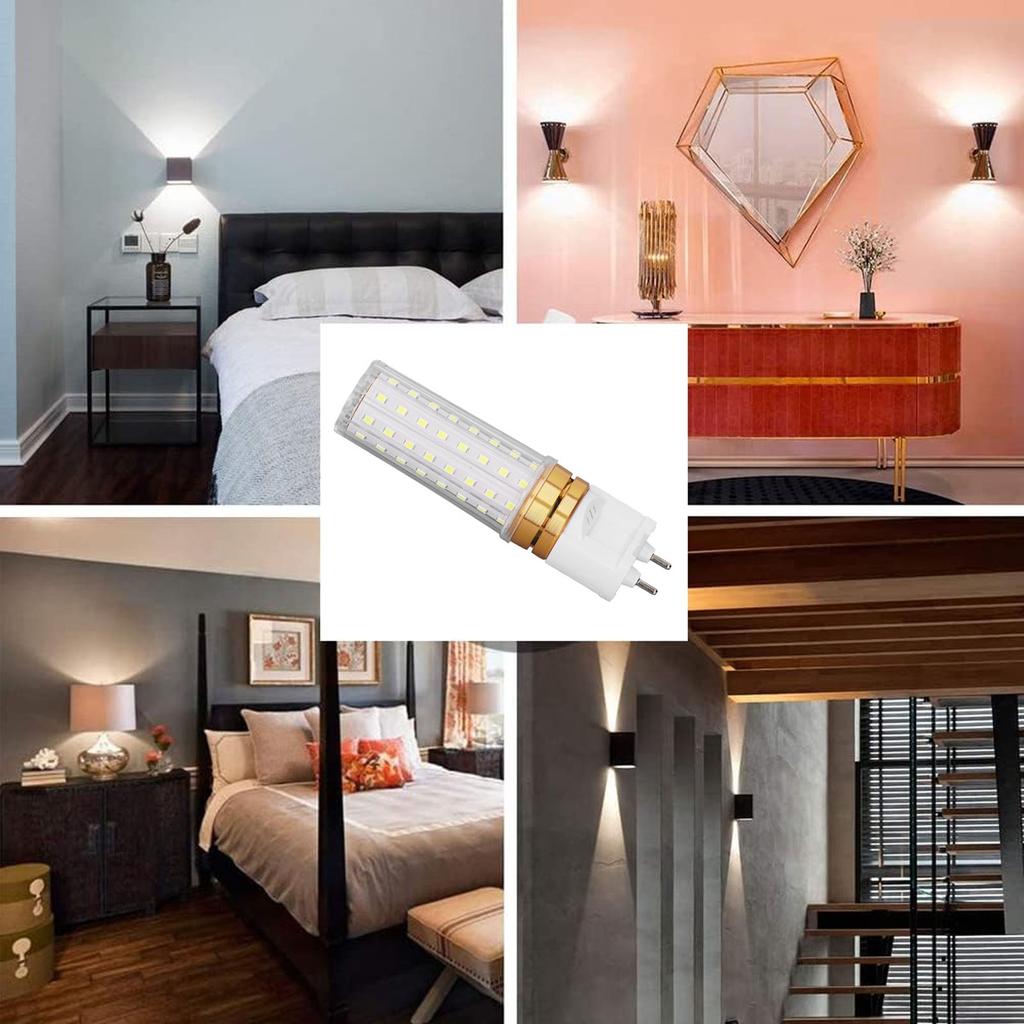 2pcs G12 LED Corn Light Bulb 1500lm 15w High Color Rendering 2 Pin Base LED Corn Bulb for Street War