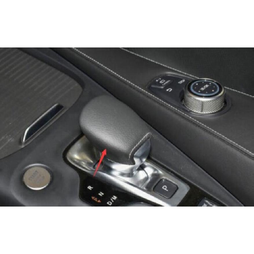 Carbon Fiber Leather Console Gear Shift Knob Cover For INFINITI QX50 2019-2022