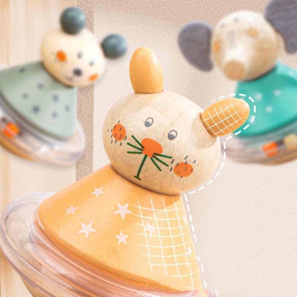 Crafts Wooden Tumbler Doll Toy Doll Elephant Tumbler Toy  Children Girls Boys