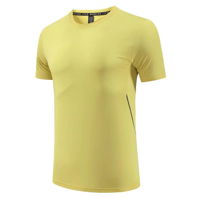 

Men s quick-drying short-sleeved t-shirt summer breathable mountain outdoor mountaineering sports top running fitness wear 3XL лимонно-жовтий колір