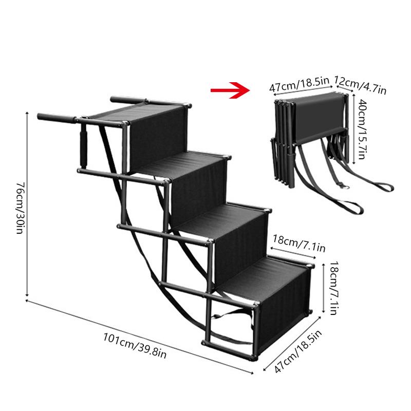 

Уличная трансграничная автомобильная лестница для домашних животных, собак, ступенька, лестница из стальной трубы, складная лестница для собак, портативная выдвижная лестница чёрный