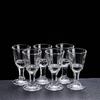 6pcs Sets Exquisite Small Wine Glass Elegant Shot Glass Baijiu Goblet Party Transparent Spirits Cup Wine Utensils Bar Drinkware
