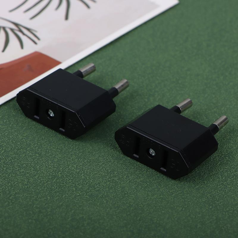 2Pcs Eu Adapter Travel Converter Adapter American China Us To Eu Plug Euro Plug Electrical Adapter Ac Electrical Socket