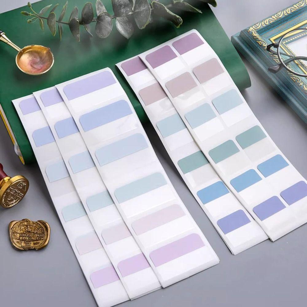 Writable Writable File Tabs Transparent Morandi Colors Index Stickers Sticky Index Tabs  Notebook