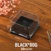 50 Pezzi Scatola Trasparente per Torta Contenitore Quadrato Scatola per Mooncake con Coperchio Scatole per Imballaggio Cupcake Pasticceria Matrimonio Forniture per Feste