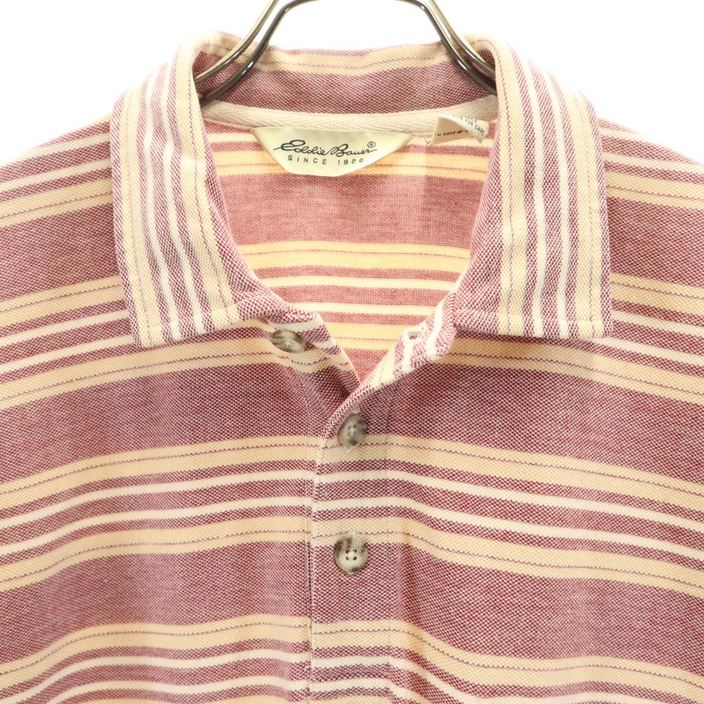Eddie Bauer border Short sleeve Polo shirt S/P Red series Men's Used