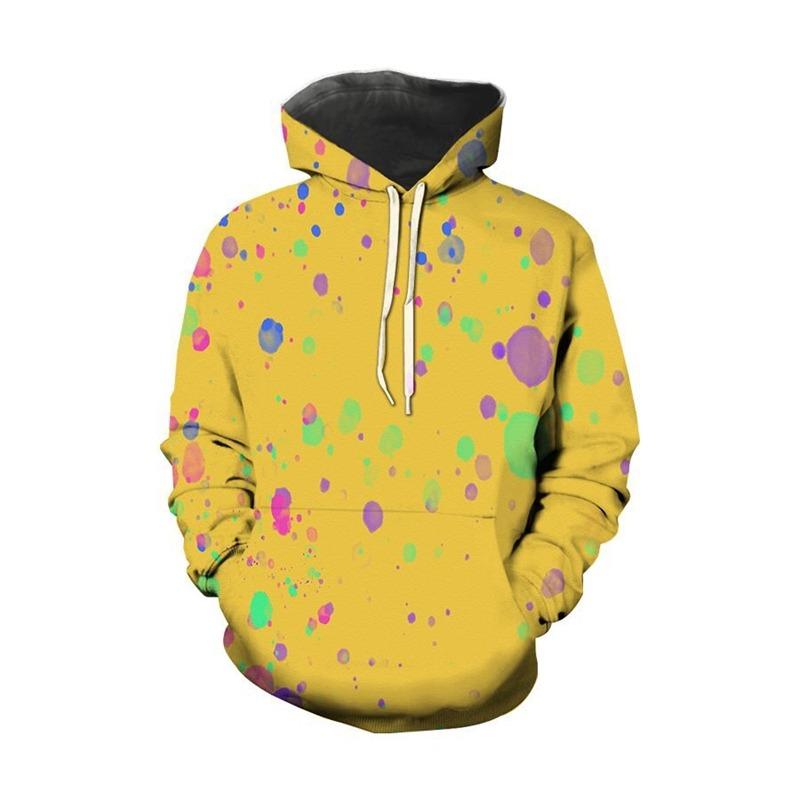 Felpe con Cappuccio Fantasia Colorata Divertente per Uomo Donna Autunno Manica Lunga Pullover Felpa con Cappuccio Stampata 3D Streetwear Casual Abbigliamento Uomo Y2k