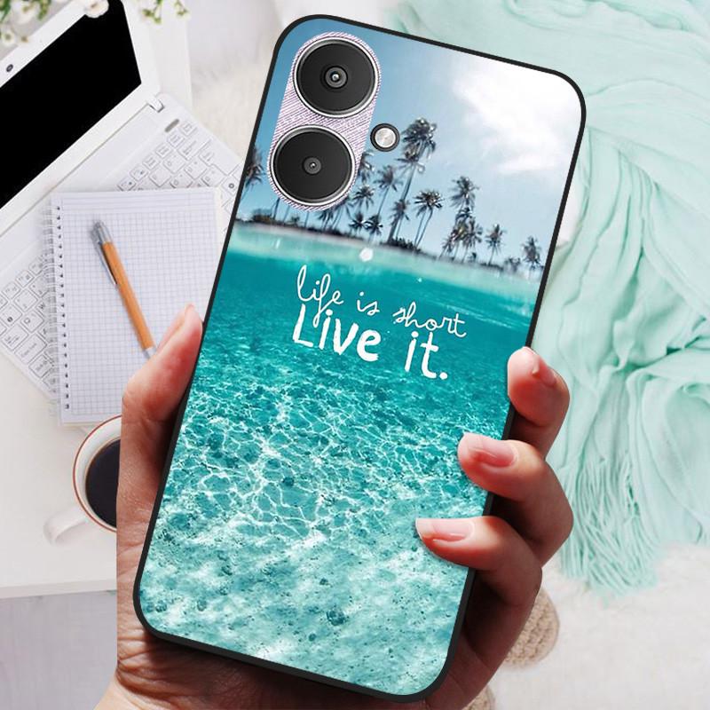 For Xiaomi Redmi 13C 5G Case Black Silicone Bumper Wolf Lions Soft TPU Covers for Xiaomi Redmi 13C 5G Funda Coque Protective