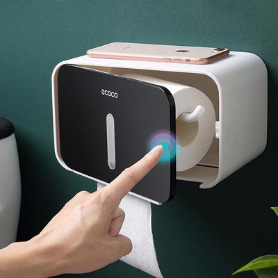 Yikeke Waterproof Wall-Mounted Pop-Up Tissue Box and Toilet Paper Holder