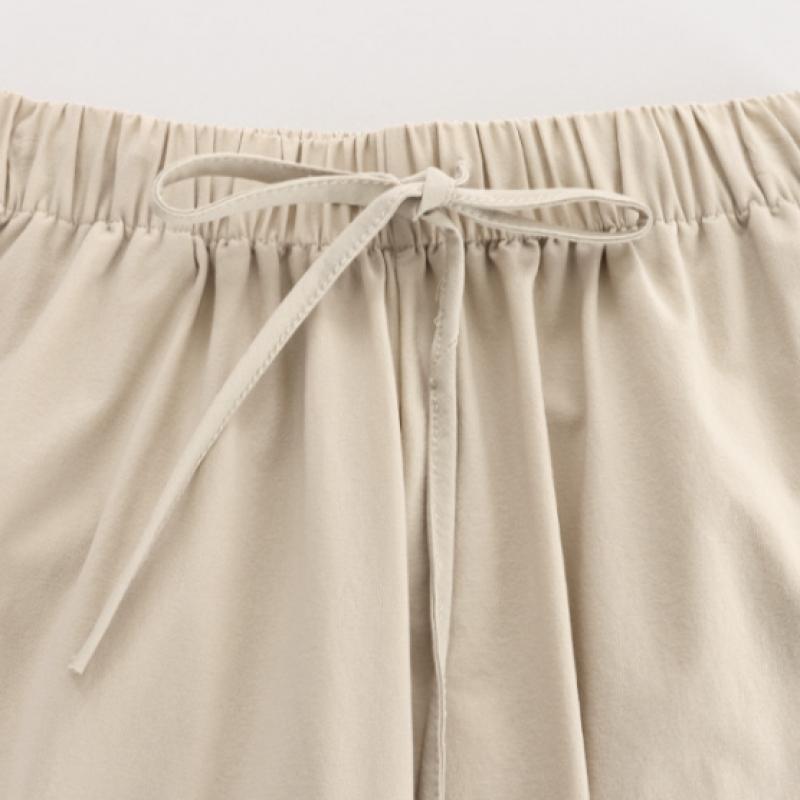 Shop   Women Stretch Banding Baggy Pants White Pic Wpt 1394