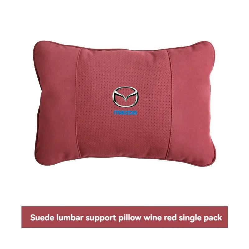 Suede Seat Headrest Neck Pillow Soft Comfort Cushion Lumbar Support For Mazda CX-3 CX-4 CX-5 CX-7 CX-9 Mazda 3 Axela 6 Gh Car