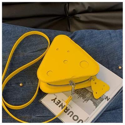 Fashionable Korean Version of Small Bag Bag Women's 20224 New Internet Celebrity Cheese Bag Triangle Crossbody Bag Women's Bag