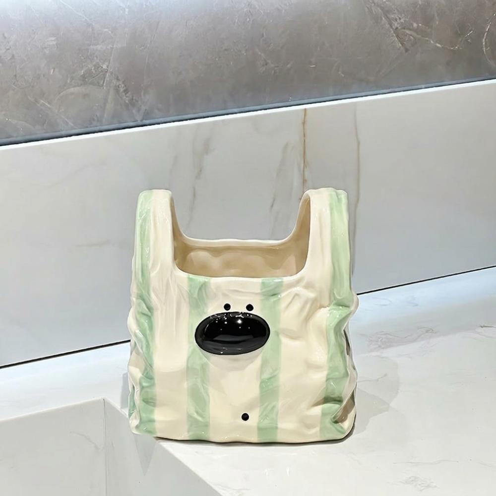 Estuche de Cerámica Estilo Bolso Portadocumentos de Escritorio con Forma de Cachorro Organizador de Escritorio