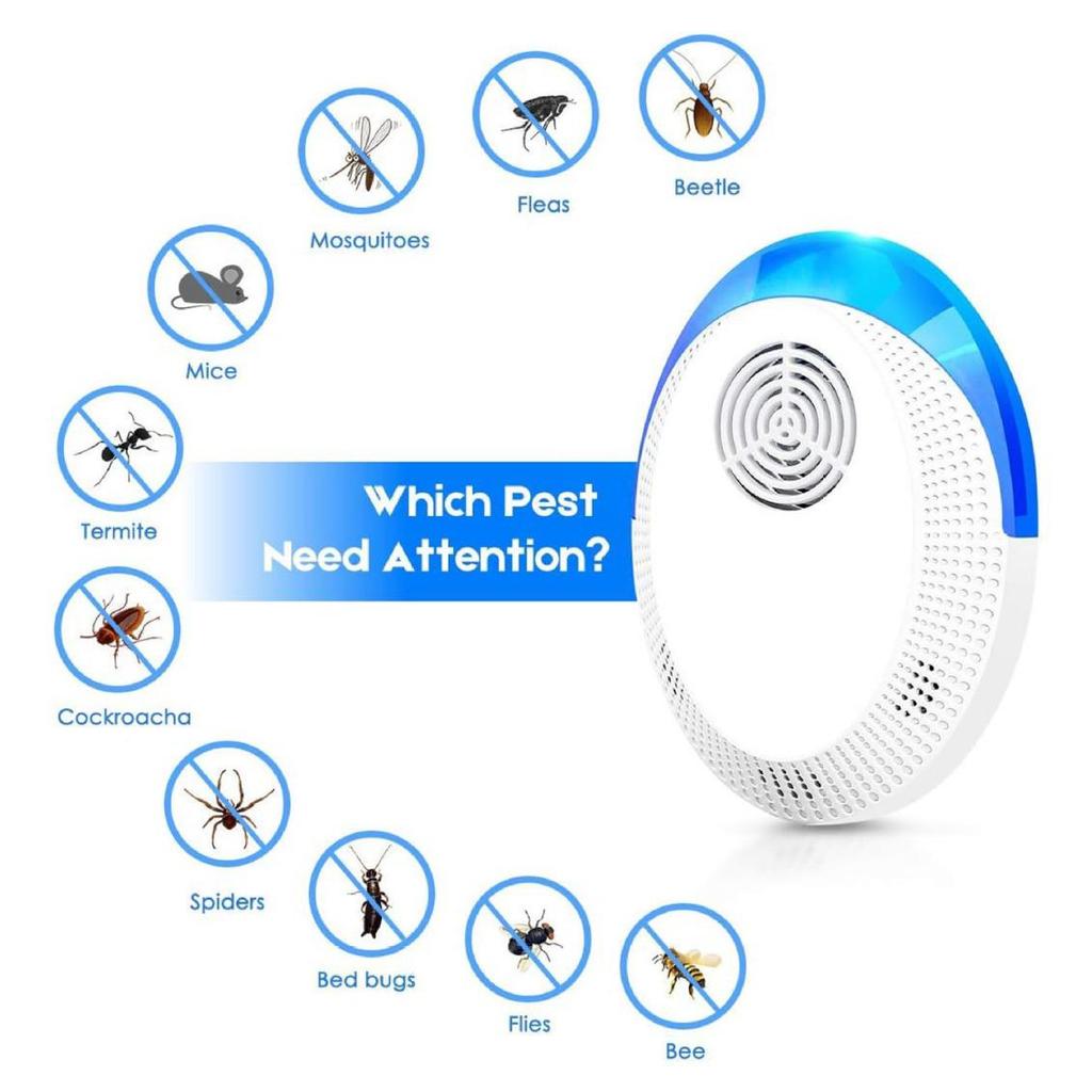 Smart Ultrasonic Pest Repeller: Mosquito, Insect, Rat & Cockroach Killer Lamp for Home