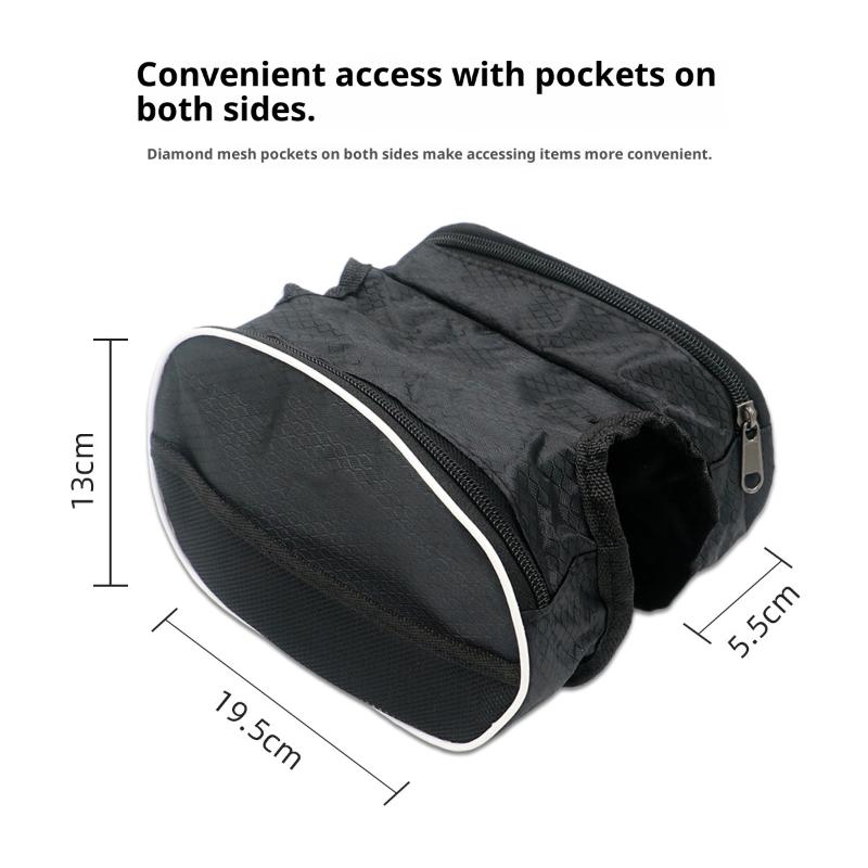 Bike Front Handlebar Bag 3L Large Capacity Waterproof Cycling Bag with Phone Mount for Outdoor Adventures