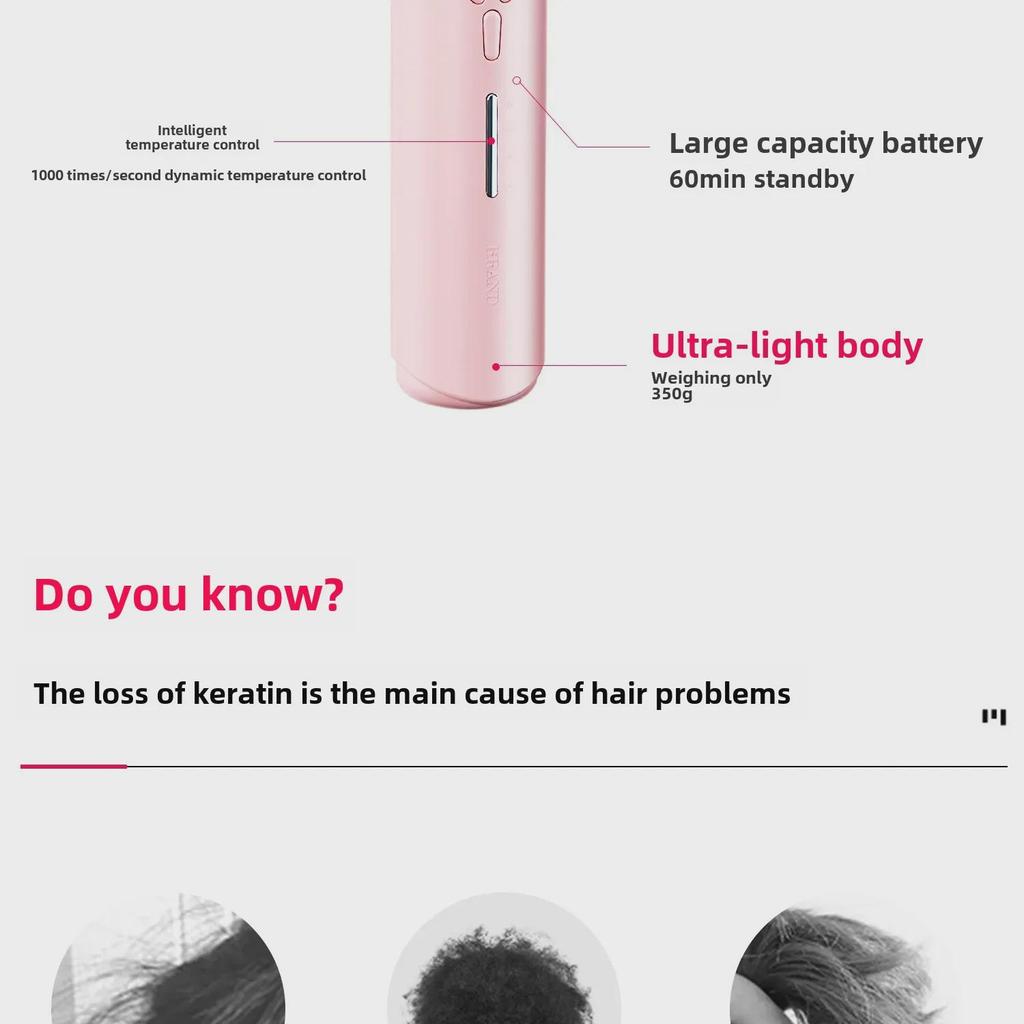 2024 Automatic Wireless 32mm Electric Curling Iron - Large Wave, Non-Damaging Hair Care