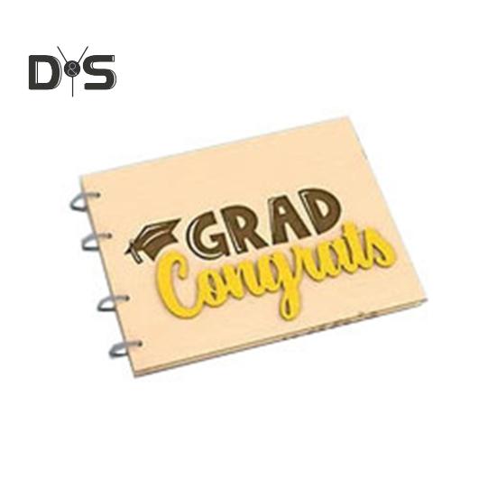 

Гостевая книга выпускного 2025 года, деревянная обложка, альбом для воспоминаний, памятная книга для выпускного, фотоальбом для самостоятельного создания скрапбукинга H