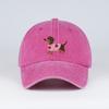 Cute Dachshund In Pink Heart Sweater Print Baseball Cap Men Women Vintage Washed Cotton Adjustable Dad Hat Pet Lover Sun Hat