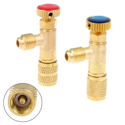 Air Conditioning Repair Liquid Safety Valve R410A R22 1/4" 5/16" Safety Adapter