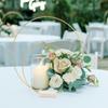 1Pc Metal Floral Hoop Garland Table Decoration for Wedding Centerpieces Holders Metal Wreath Flower Garland Home Decoration