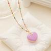 Fashionable and Trendy New Cute and Niche Design Five Pointed Star Love Pink Opening and Closing Box Necklace for Woman