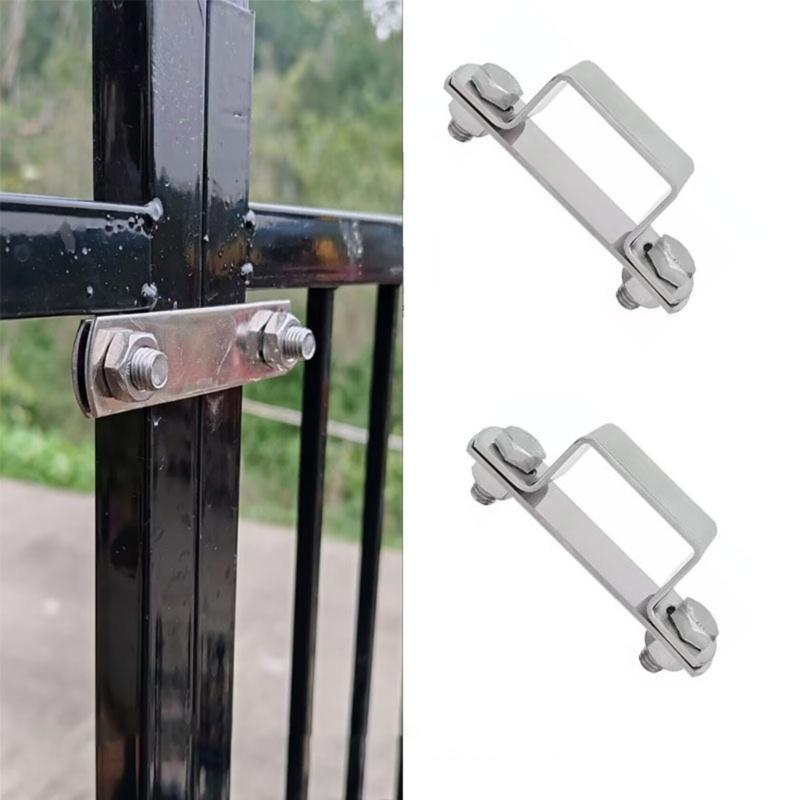 4Pcs Metal Steels pipe Clamp Replacement Right Angles Bracket Secure Pipe Fixing Bracket for Square Tubes Enduring