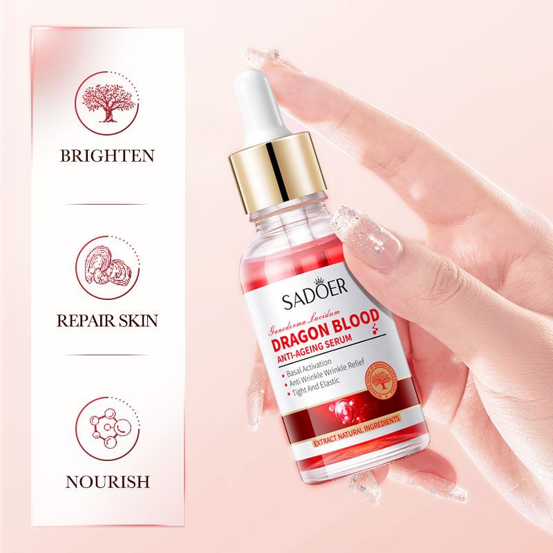 Anti-Wrinkle Serum SADOER Ganoderma Lucidum Dragon Blood Skin Rejuvenation Firming Moisturizing Serum