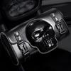 Motorcycle PU Storage Pouch Front Bag Front Fork Handlebar Bag Vintage Tool Saddlebag Skull Pattern Motorbike Tool Bag