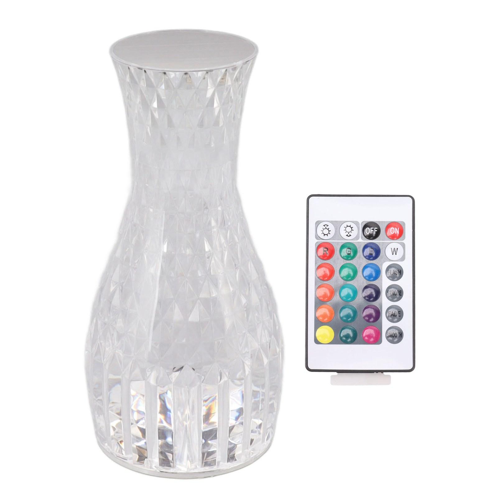 

Crystal Diamond Lamp Petal Rose Light and Shadow Diamond Touch Lamps RGB16 Color For Bedroom Living Room