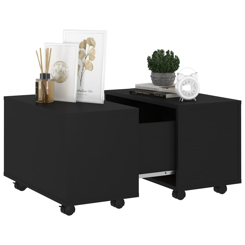 Coffee Table Black 60x60x38 cm Particleboard