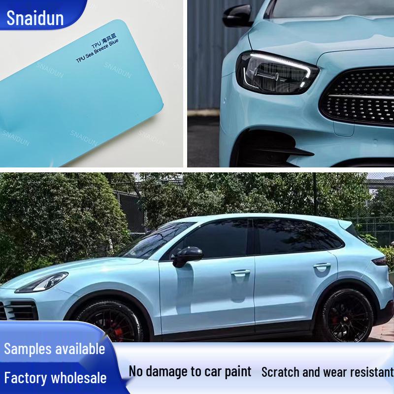 Sea Breeze Blue TPU Color Change Wrap: Full Car Paint Protection & Anti-Scratch Invisible Film. Sea Breeze Blue