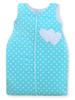 Cotton Sleeping Bag for Children 6-12 Mcy Tog 2.5 Year-Round Insulated Hearts Polka Dots On Turquoise