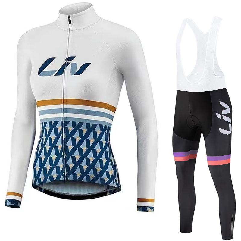 Bicycle Jersey Women's Bicycle Bib  Road Bike Cycling Suit Set Bicycle Shirt Shoulder Pants Autumn Long Sleeved Breathable Cycling Suit Set 2026