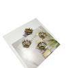 Electroplated Double-Sided Crystal Crown Pendant for Versatile DIY Jewelry