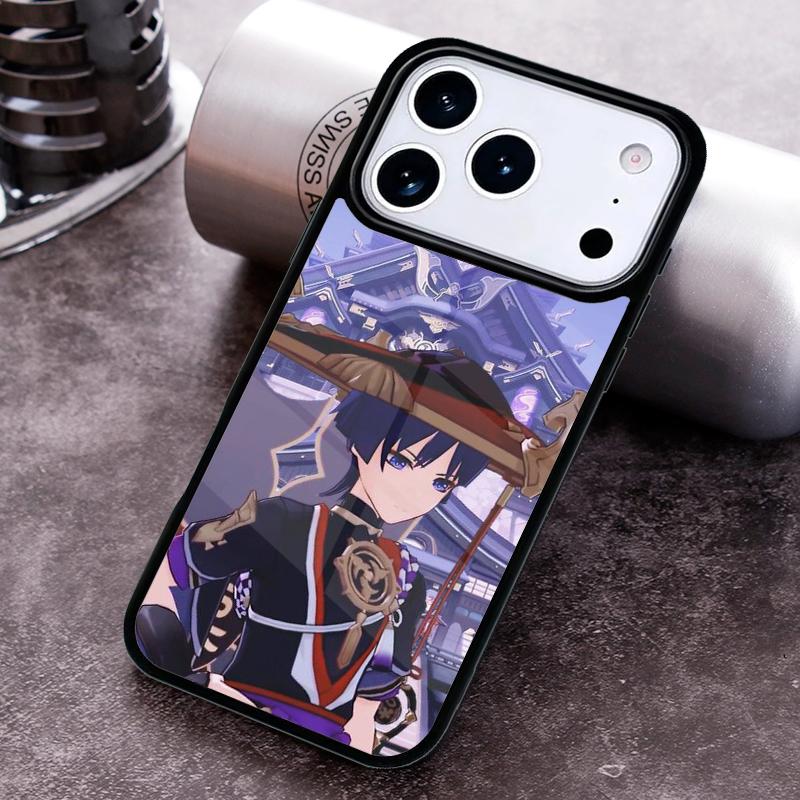 Scaramouche Genshin Impact Phone Case For iPhone 17,16e,15,14,13,12,11,Mini,Pro,MAX soft Silicone Cover