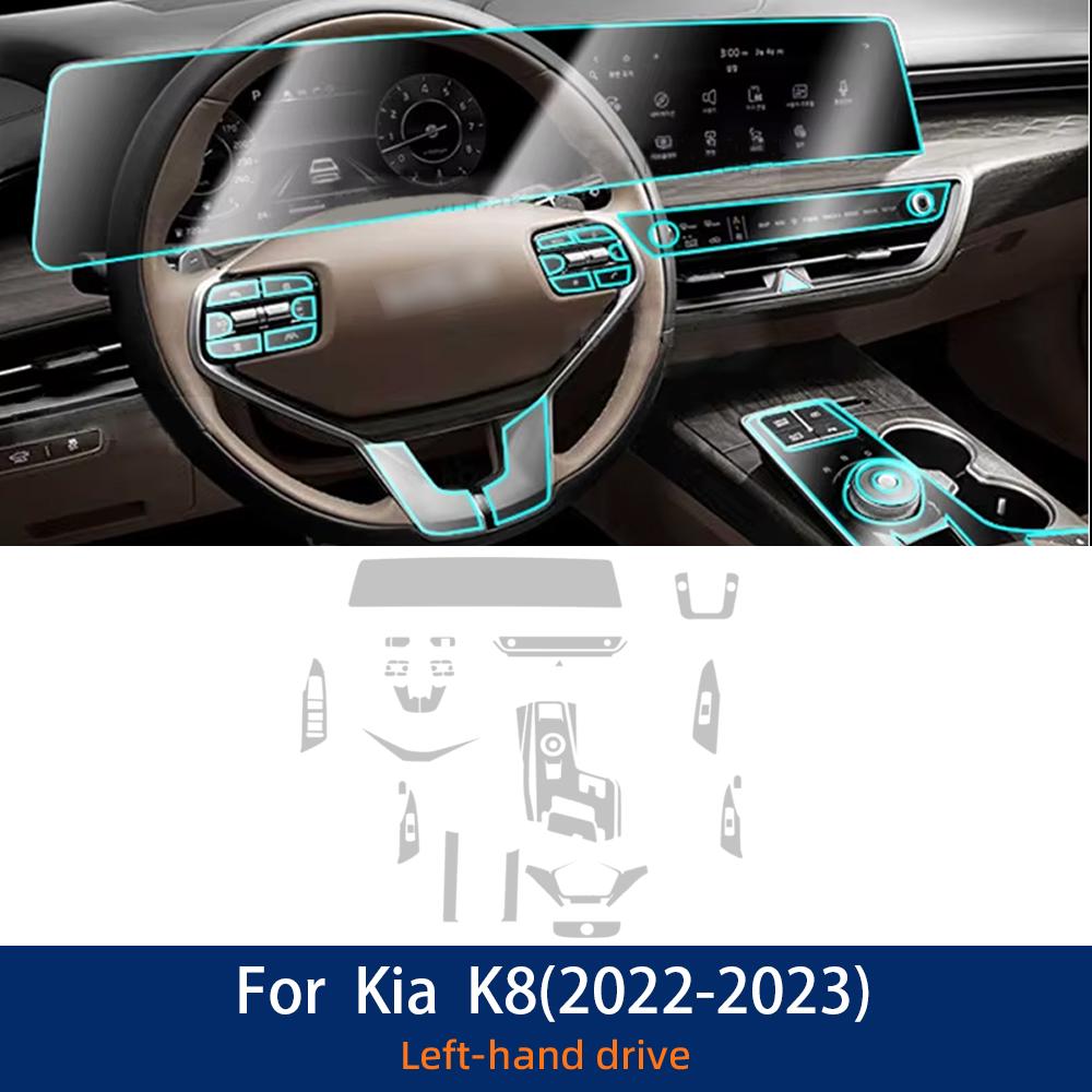 Car Interior TPU Protector Anti-scratch Film For Kia K8 - Auto Protective Transparent Anti-tear Stickers Accessories