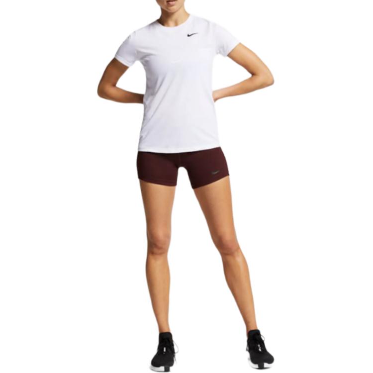 Nike Round Neck Short Sleeve Logo Pullover T-Shirt Women Tops AQ3210-100