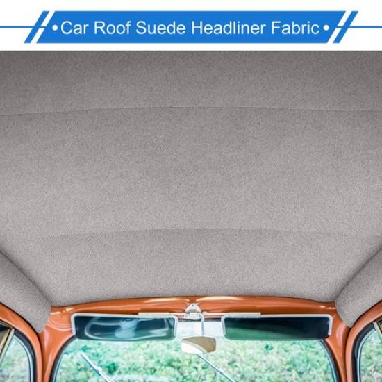 360G Suede Fabric Headliner 20" L x 60" W for Car Interior Roof Repair Dark Gray