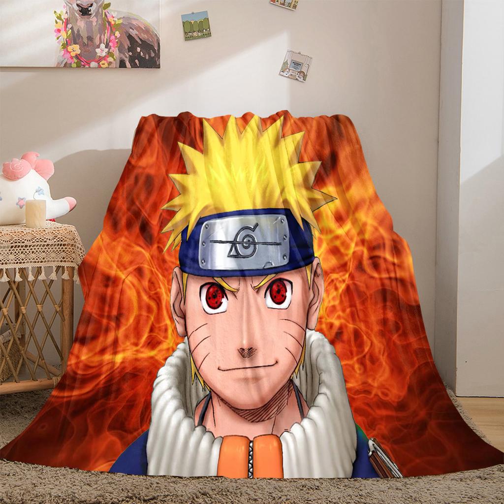 Japanese anime cartoon NARUTO famous Uzumaki Naruto blanket soft home furnishing nap decoration four seasons warm Sherpa blanket B11