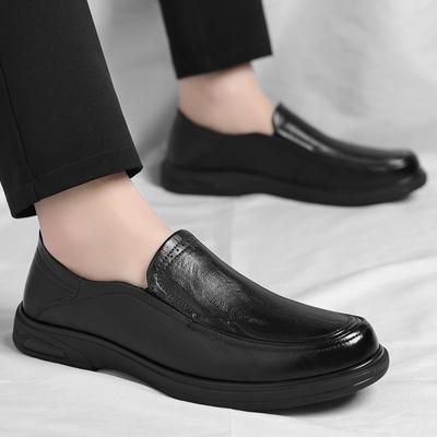 Business Men's Loafers Classic Luxury Minimalist Style Daily Office and Adult Fashion Party Comfortable and Black Leather Shoes