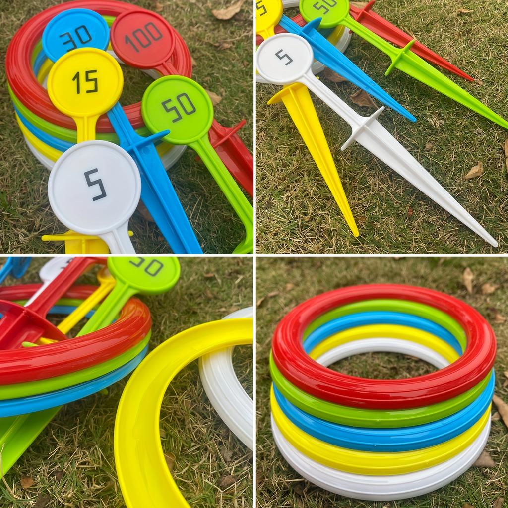Youngsters Outdoor Beach Sports Toy, Grass Game Equipment, Numbered Ring Toss Game, Parent-Youngsters Interactive Educational Play, Beach Accessories